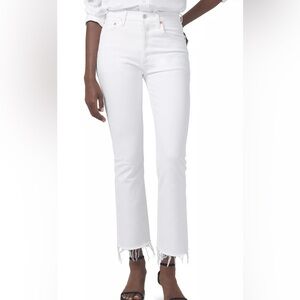 Citizens of Humanity white Isola cropped boot leg jeans. Size 27 and like new.